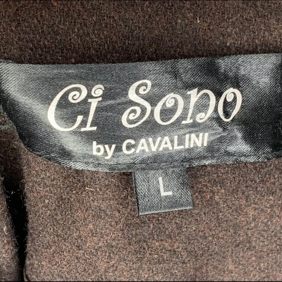 3/$150 Ci Sono Winter Coat Toggle Closure Brown - Picture 8 of 8